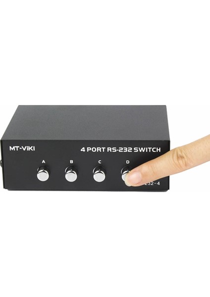 Mt-Vıkı 4 Port RS232 Switch MT-223-4 Db9 Com Seri Port Anahtarlayıcı 1 In 4 Out Pc Printer Haberleş