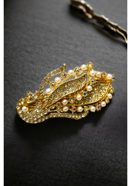 Kadın Mekanizmalı Kristal Taşlı Toka