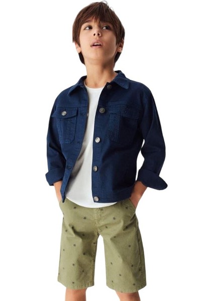 Erkek Çocuk Pamuklu Cep Detaylı Yumuşak Mevsimlik Ceket modelleri