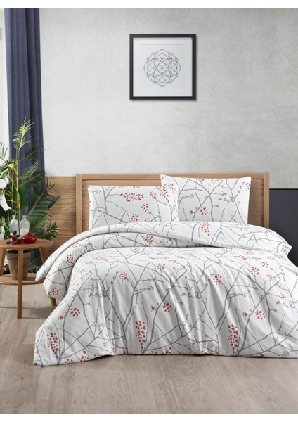 Menderes Home Cotton Collection Flanel Tek Kişilik Nevresim Takımı White