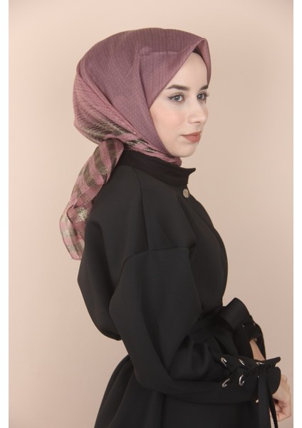 Gül Kurusu Sima Ipeksi Simli Eşarp