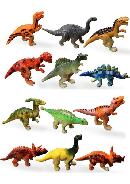 6 cm Jurassic Mini Boyalı Dinozor Pvc Simülasyon Modeli Tyrannosaurus Rex Oyuncak (Yurt Dışından)