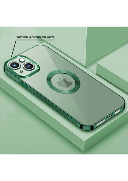 Iphone 14 Plus Uyumlu Kılıf Glint Silikon Kılıf Yeşil