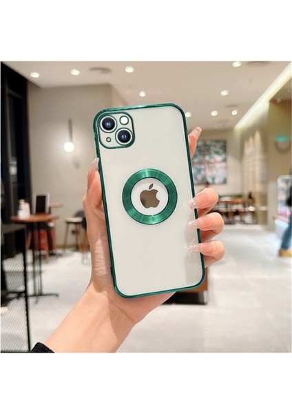 Iphone 14 Plus Uyumlu Kılıf Glint Silikon Kılıf Yeşil