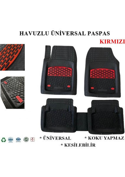 Porsche Taycan 2019 4d Havuzlu Üniversal Max Paspas Siyah - Kırmızı