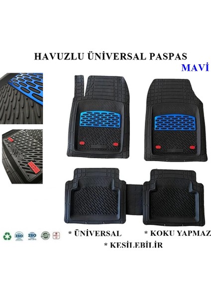 Honda Crv 2011 4d Havuzlu Üniversal Max Paspas Siyah - Mavi