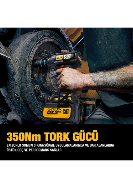 DX72BC 18VOLT/2.0AH Li-Ion Tek Akülü Şarjlı 350NM Kömürsüz Profesyonel Somun Sıkma modelleri