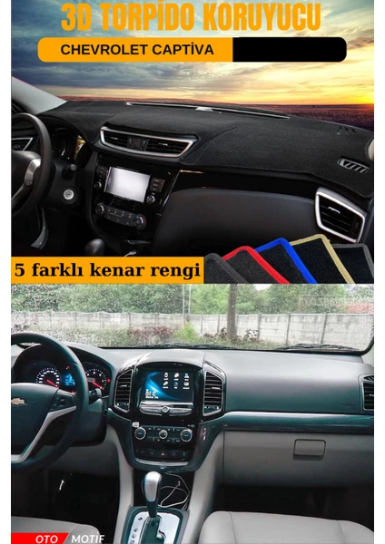 Chevrolet Captiva 3D Torpido Koruyucu Kılıf - Ön Göğüs Kaplama