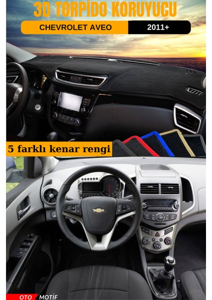 Chevrolet Aveo 3D Torpido Koruyucu Kılıf - Ön Göğüs Kaplama