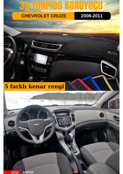 Chevrolet Cruze  3D Torpido Koruyucu Kılıf - Ön Göğüs Kaplama