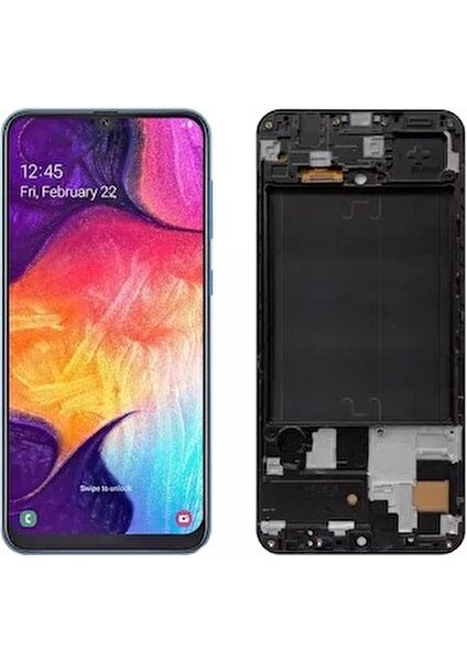 Galaxy A50 Sm A505F LCD Ekran Dokunmatik Full Çıtalı (Siyah)