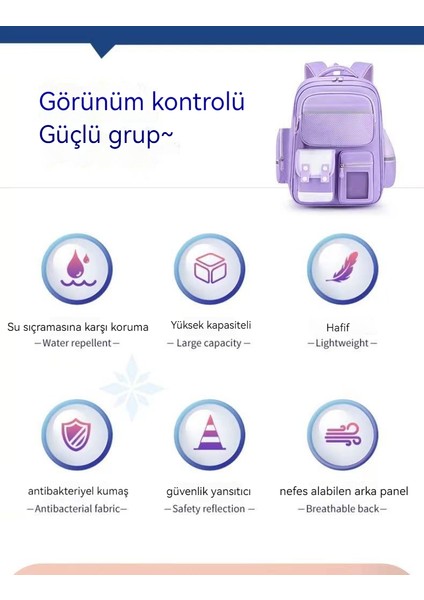 Kuromi Ilkokul Büyük Kapasiteli Sırt Çantası (Yurt Dışından)