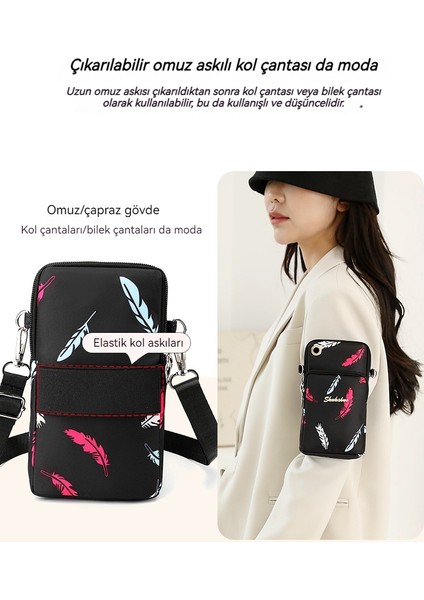 Kadınlar Için Büyük Boy Cep Telefonu Crossbody Omuz Çantası (Yurt Dışından)