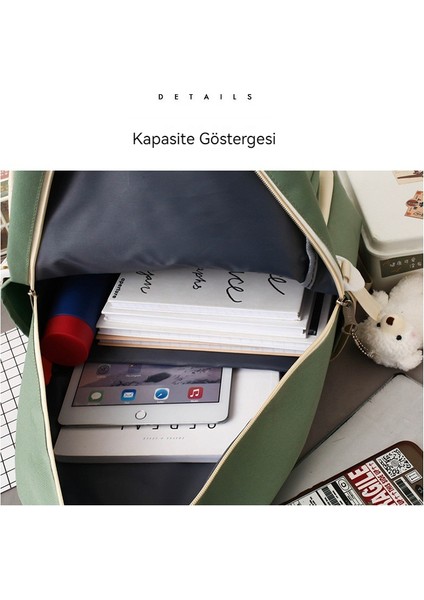 Beş Parçalı Öğrenci Okul Seti Rozetli Rahat Sırt Çantası (Yurt Dışından) indirimleri
