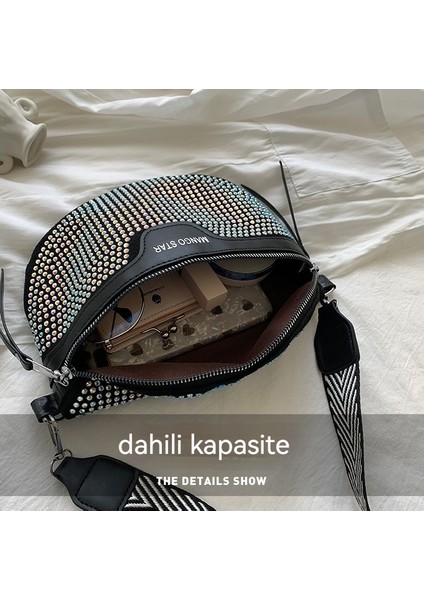 Taşlı Çapraz Askılı Omuz Çantası (Yurt Dışından)