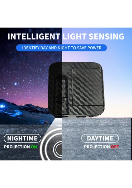 LED Çift Algılamalı Araba Kapısı Karşılama Işığı Projeksiyon Gece Atmosferi Dekoratif Spot Indüksiyon Anahtarı (2 Adet) (Yurt Dışından)