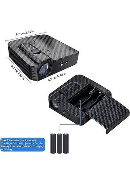 LED Çift Algılamalı Araba Kapısı Karşılama Işığı Projeksiyon Gece Atmosferi Dekoratif Spot Indüksiyon Anahtarı (2 Adet) (Yurt Dışından)