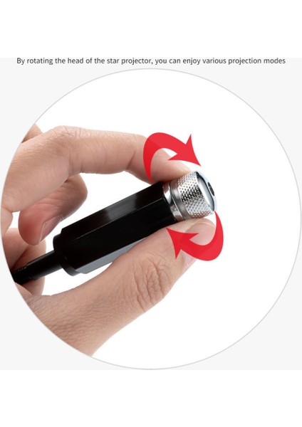 Araba Karşılama Işığı USB Yıldız Işığı Lazer Projeksiyon Araba Sesle Etkinleşen Atmosfer Işığı (Yıldızlarla Dolu Dış Ticaret Modeli) Iki Paket (Yurt Dışından)