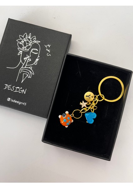 Anahtarlık Murano Kaplumbağa Turuncu