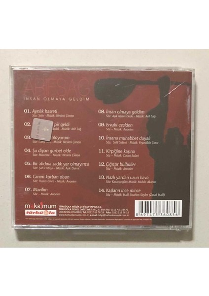 Arif Sağ Insan Olmaya Geldim CD