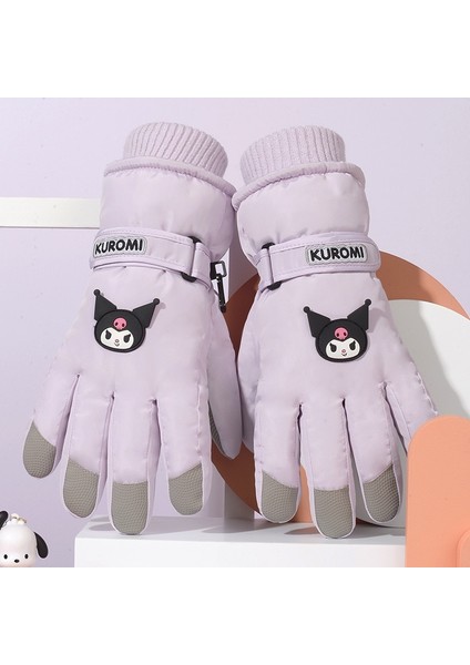 Kışın Kadınlar Için Sanrio Dokunmatik Ekran Kayak Eldivenleri, Ayrıca Soğuk'u Önlemek Için Kadife ve Kalınlaşma ve Sürerken Sıcak Tutmak Için (Yurt Dışından)