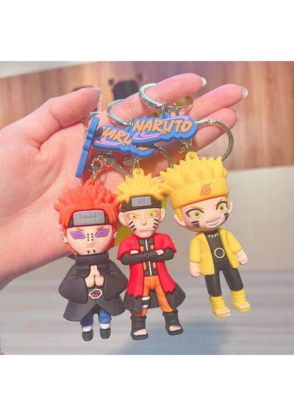 Bir Dizi Anime Naruto Anahtarlık Karikatür Pvc Bebek Çanta Kolye Aksesuarları Araba Anahtarlık Hediyesi (Yurt Dışından)
