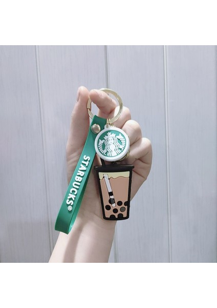 Starbucks Anahtar Zinciri Kolye Sevimli Çanta Dondurma Süt Çay Kupası Ana Zincir Kolye Sevimli Bebek Tinket (Yurt Dışından)