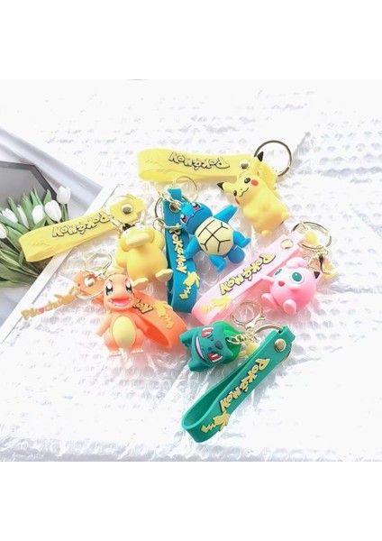 Pokémon Cartoon Keychain Kolye Pokémon Pikachu Karikatür Anahtarlık Kolye Küçük Hediye (Yurt Dışından)