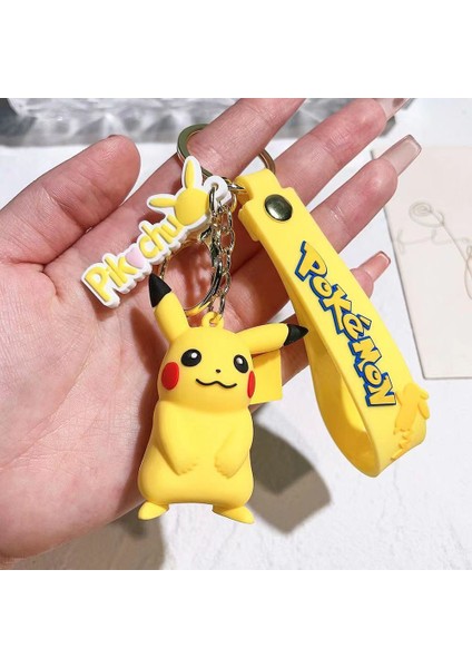 Pokémon Cartoon Keychain Kolye Pokémon Pikachu Karikatür Anahtarlık Kolye Küçük Hediye (Yurt Dışından)