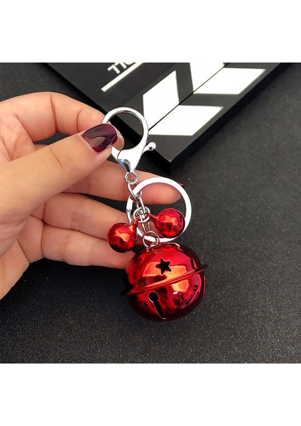 Metal Şeker Renkli Bell Keychain Kadın El Yapımı Cep Telefon Kılıf Aksesuarları Çift Çanta Kolye (Yurt Dışından)