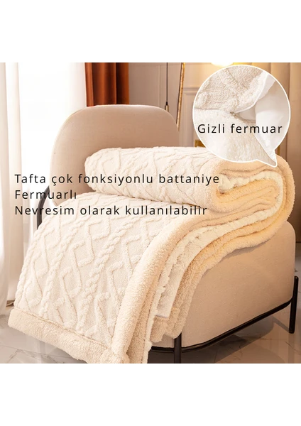 Taff Polar Battaniye - Kirli Beyaz (Yurt Dışından)