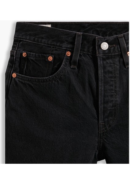 501 Mid Thigh Kadın Şort - Lunar Black fırsatları