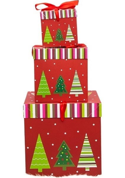 Noel Süsleri Noel Hediye Kutusu Süsleri Sahne Dekorasyon Düzenlemesi Kazık Kafa Noel Ağacı Kutu Süsleri (Yurt Dışından)