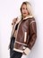 M2188 Kadın Deri Içi Kürklü Oversize Ceket - M2188 - Kahverengi - ST01276-KAHVERENGI-M 3