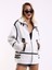 M2201 Kadın Oversize Tüylü Ceket - M2201 - Beyaz - ST01245-BEYAZ-M 2