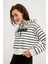 Çizgili Kapüşonlu Sweat 3