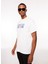 Bisiklet Yaka Beyaz Erkek T-Shirt 75GAHG01CJ00G003 3