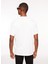 Bisiklet Yaka Beyaz Erkek T-Shirt 75GAHG01CJ00G003 5