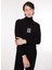Balıkçı Yaka Normal Emprime Siyah Erkek Kazak 23IU1M0A0099013_MAGLIA Lupetto 1