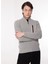 Dik Yaka Normal Düz Gri Melanj Erkek Kazak 23IU1M0A0129502_MAGLIA Lupetto 2