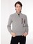 Dik Yaka Normal Düz Gri Melanj Erkek Kazak 23IU1M0A0129502_MAGLIA Lupetto 4