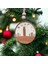 Iskandinav Tarzı İ Harfi Yılbaşı Ağaç Süsü, Kişiselleştirilmiş Minimalist Noel Baba Desenli Çam Ağacı Süsü 1