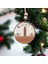 Iskandinav Tarzı İ Harfi Yılbaşı Ağaç Süsü, Kişiselleştirilmiş Minimalist Noel Baba Desenli Çam Ağacı Süsü 3