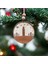 Iskandinav Tarzı İ Harfi Yılbaşı Ağaç Süsü, Kişiselleştirilmiş Minimalist Noel Baba Desenli Çam Ağacı Süsü 4