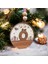 Iskandinav Tarzı Ö Harfi Yılbaşı Ağaç Süsü, Kişiselleştirilmiş Minimalist Noel Baba Desenli Çam Ağacı Süsü 5