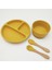 4-Piece Set Bebek Silikon Plaka Seti Çocuklar Besleme Kase Su Geçirmez Kaşık Kaymaz Çocuğun Silikon Bulaşıkları Çocuk Sofra Takımı | Yemekler (Yurt Dışından) 1