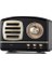 Retro Bluetooth Kablosuz Mini Taşınabilir Hoparlör 3D Stereo Surround Subwoofer Hoparlörler (Siyah) (Yurt Dışından) 1