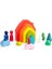 Gökkuşağı Kova Istifleme Oyuncak Montessori Ahşap Oyuncaklar Bebek Oyuncakları Istifleme Bardak Kuleleri Sıralama Yuva Eğlenceli Jenga Kupası | Blokları (Yurt Dışından) 1