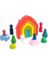 Gökkuşağı Kova Istifleme Oyuncak Montessori Ahşap Oyuncaklar Bebek Oyuncakları Istifleme Bardak Kuleleri Sıralama Yuva Eğlenceli Jenga Kupası | Blokları (Yurt Dışından) 2