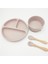 4-Piece Set Bebek Silikon Plaka Seti Çocuklar Besleme Kase Su Geçirmez Kaşık Kaymaz Çocuğun Silikon Bulaşıkları Çocuk Sofra Takımı | Yemekler (Yurt Dışından) 3